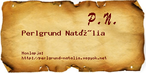 Perlgrund Natália névjegykártya