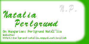 natalia perlgrund business card